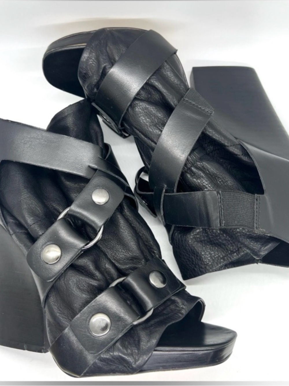 Dolce Vita Black Strappy Platform Sandals with Stud Details
